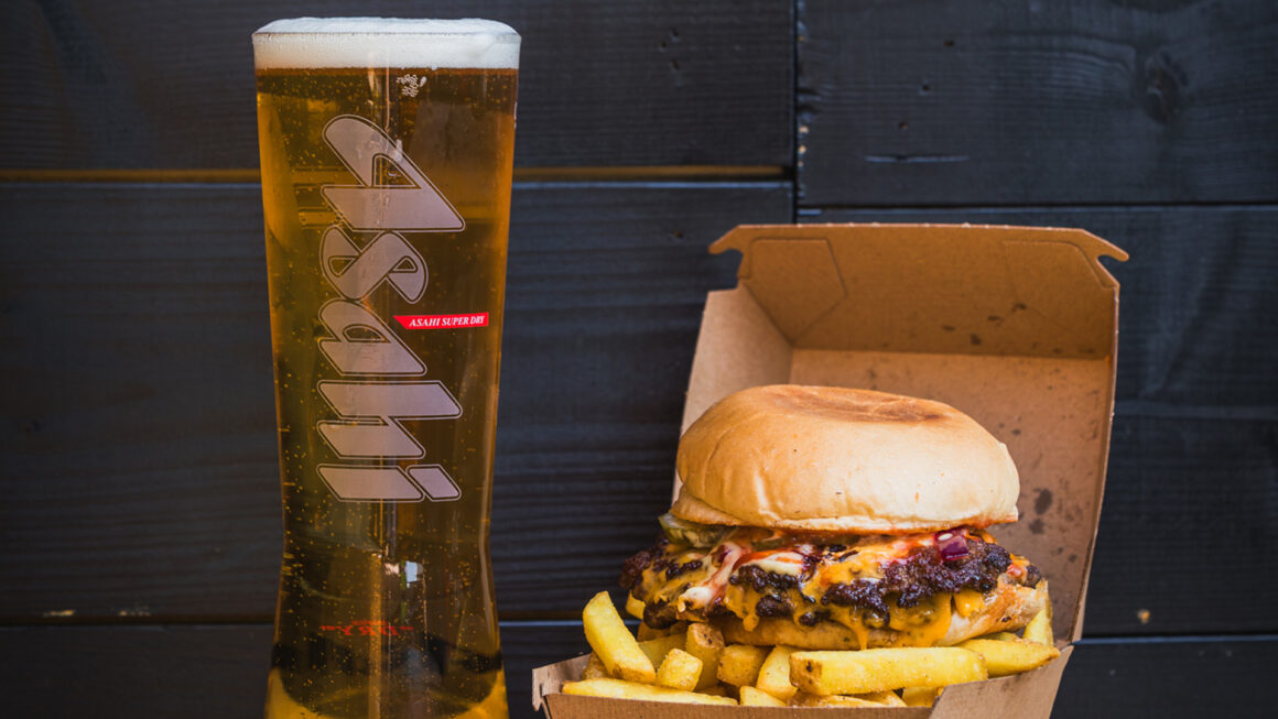 Any burger and Pint of Asahi €12